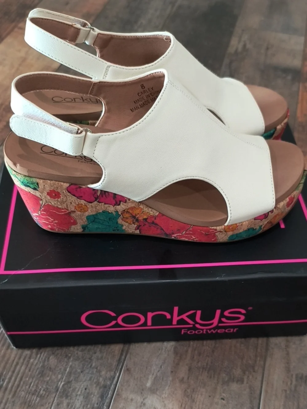 New Corkys Floral Wedges